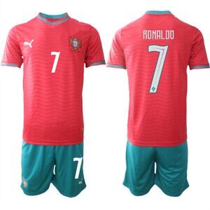 Ronaldo Red 2026 WC Soccer Jersey Suit